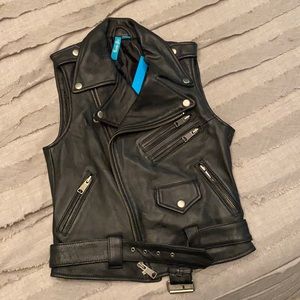 Leather vest - Truth and Pride. Moto vest